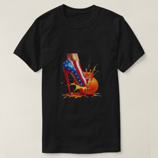 High Heels Crushing Sinaasappels Kamala Harris Tsh T-shirt (Design voorkant)