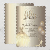 High Heels,Dress,Champagne 50th Birthday Kaart (Voorkant / Achterkant)