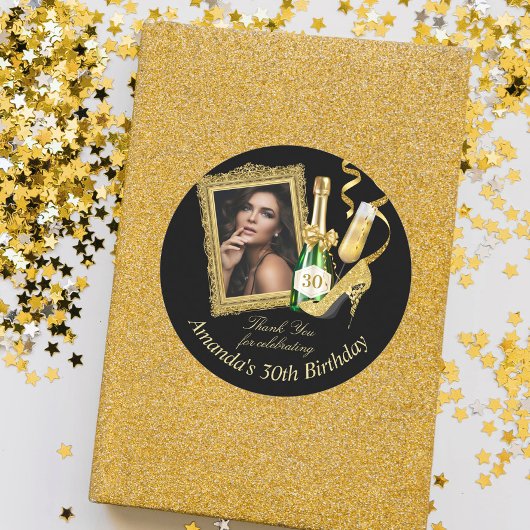 High Heels en Champagne Birthday Hartelijk dank Ronde Sticker
