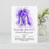 High Heels Fabulous Glam Verjaardag Uitnodiging (Staand voorkant)