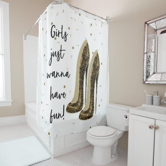 High Heels Mode Schoenen Glam Beauty Girls Wanna.. Douchegordijn (In situ)