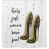 High Heels Mode Schoenen Glam Beauty Girls Wanna.. Douchegordijn (Voorkant)