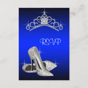 High Heels Tiara Royal Blue Quinceanera RSVP