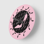 High Hiel Black en Roze Ronde Klok (Hoek)