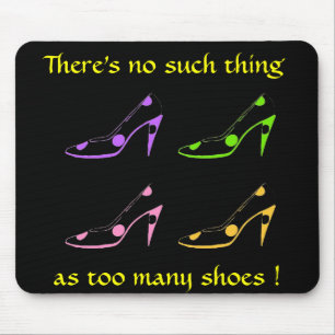 High Hiel Diva - pastel op zwart Muismat