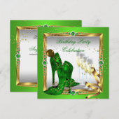 High Hiel Shoes Champagne Green Gold Silver 2 Kaart (Voorkant / Achterkant)