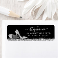 High Hiel Shoes Silver Glam Return Address