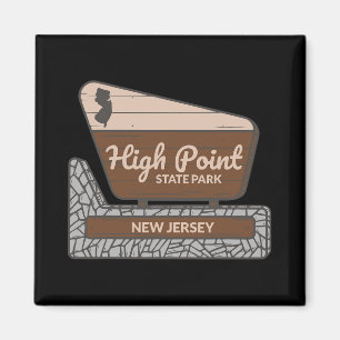 High Int State Park New Jersey Welkom Bord Souveni Magneet