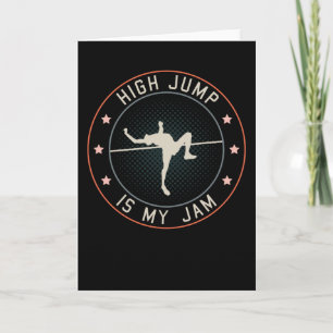 High Jump High Jumper Gift Atletiek Retro Kaart