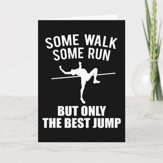 High Jump High Jumper Quote Gift Atletiek Kaart (Voorkant)