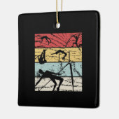 High Jump Retro Keramisch Ornament (Links)