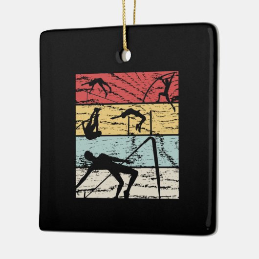 High Jump Retro Keramisch Ornament (Links)