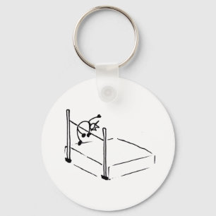 High Jump StickMan Track and Field Sleutelhanger