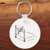 High Jump StickMan Track and Field Sleutelhanger (Voorkant)