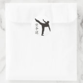 High Kick/Karate Kanji Ronde Sticker (Tas)
