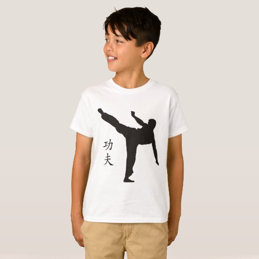High Kick/Kung Fu Kanji T-shirt (Voorkant volledig)