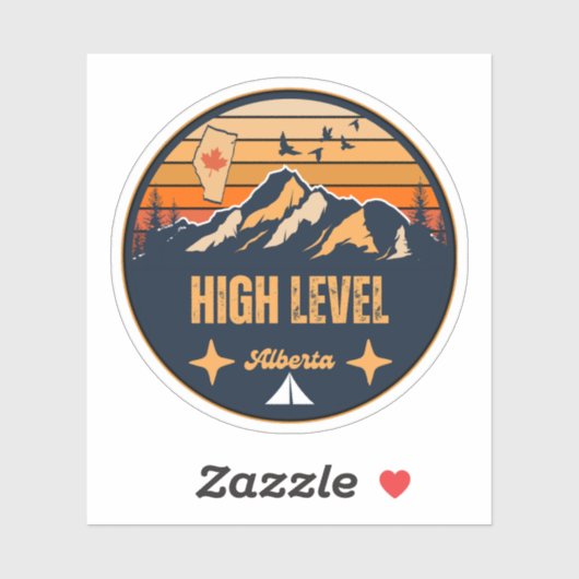 High Level, Alberta Sticker (Vel)