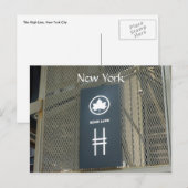 high line-teken briefkaart (Voorkant / Achterkant)