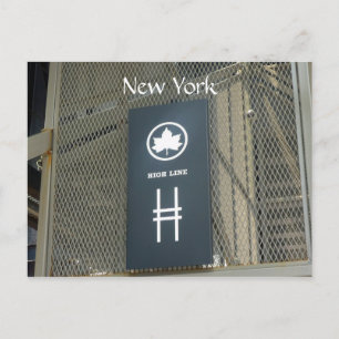 high line-teken briefkaart