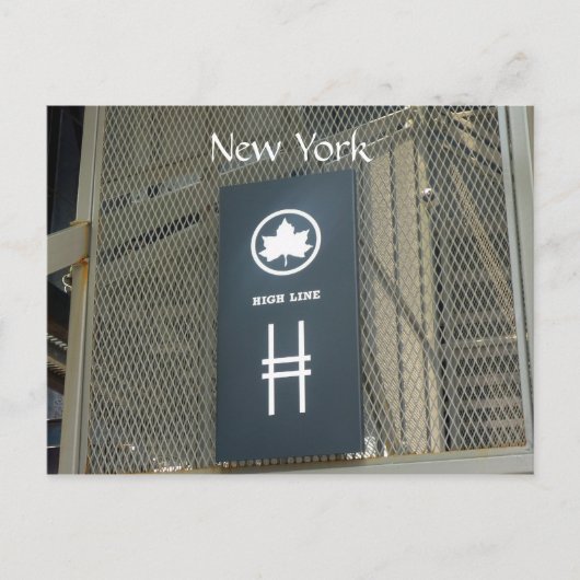 high line-teken briefkaart (Voorkant)