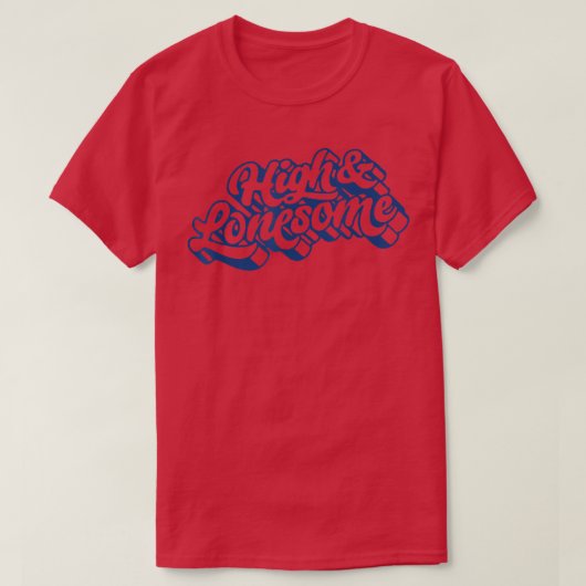 High & Lonential Funny Bluegrass Festival Folk Mus T-shirt (Design voorkant)