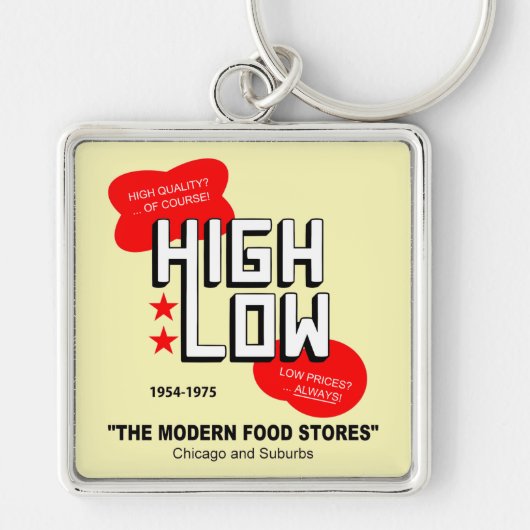 High Low Grocery Stores, Chicago en Suburbs, IL Sleutelhanger (Voorkant)