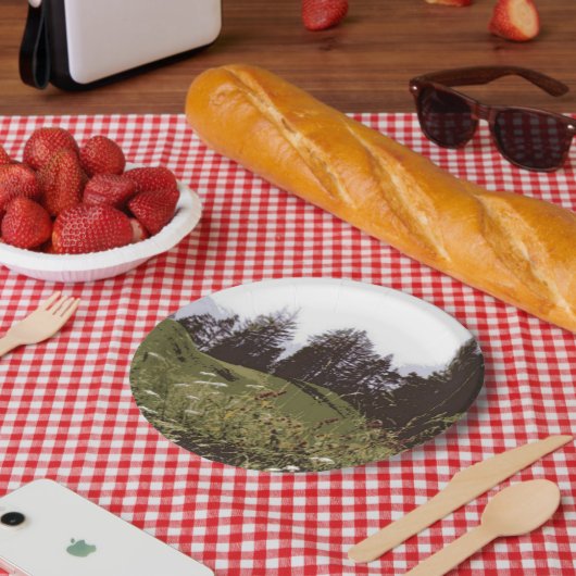 High Mountain Paradise papieren borden Papieren Bordje (Picknick)