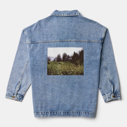 High Mountain Paradise vrouwen denim jas Denim Jacket (Achterkant)