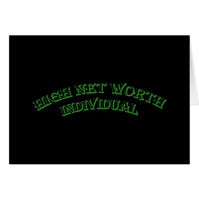 High New Worth Individual (Voorkant Horizontaal)