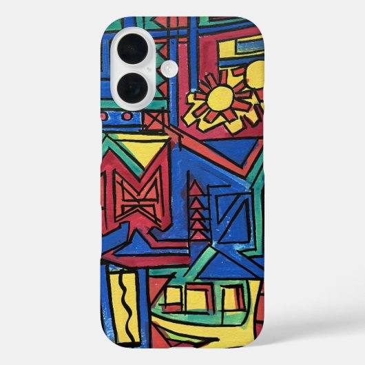 High Noon-Hand Painted Abstract Art Case-Mate iPhone Case (Achterkant)