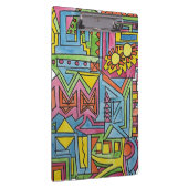 High Noon-Modern Bauhaus Geometric Watercolor Art Klembord (Rechts)