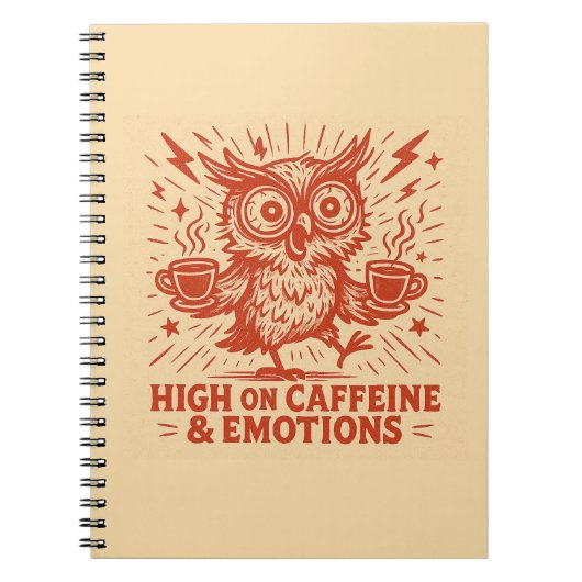 High on Caffeïne & Emoties Notitieboek (Voorkant)