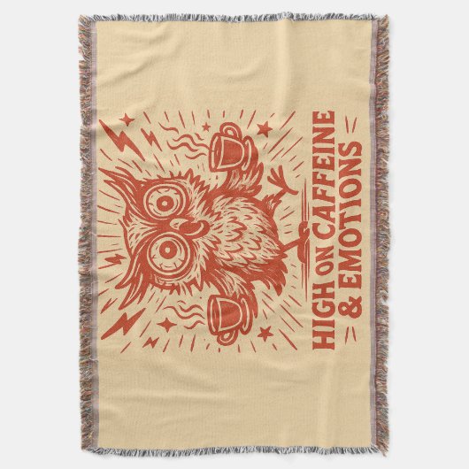 High on Caffeine & Emotions Deken (Voorkant Verticaal)