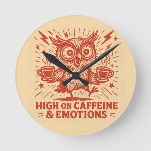 High on Caffeine & Emotions Ronde Klok (Voorkant)
