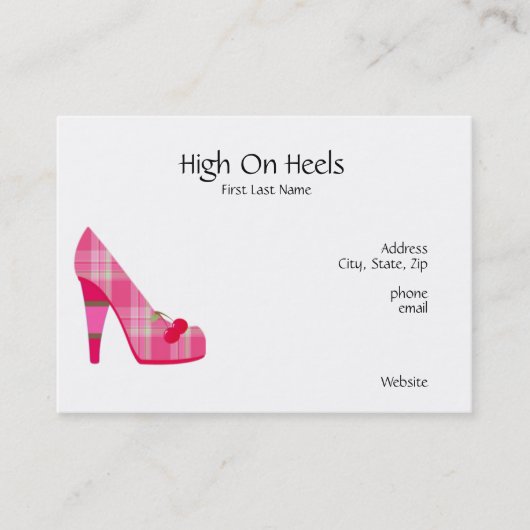 High on Heels Visitekaartjes (Voorkant)