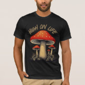 High on Life - Retro paddenstoelen T-shirt (Voorkant)