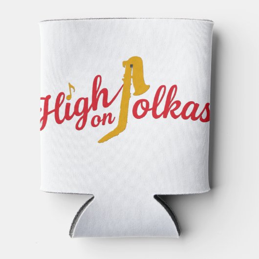 High on Polkas Logo Can Cooler (Voorkant)