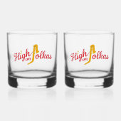 High on Polkas Logo Drinkware Set Whisky Glas (Voorkant)