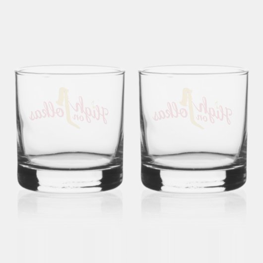 High on Polkas Logo Drinkware Set Whisky Glas (Achterkant)