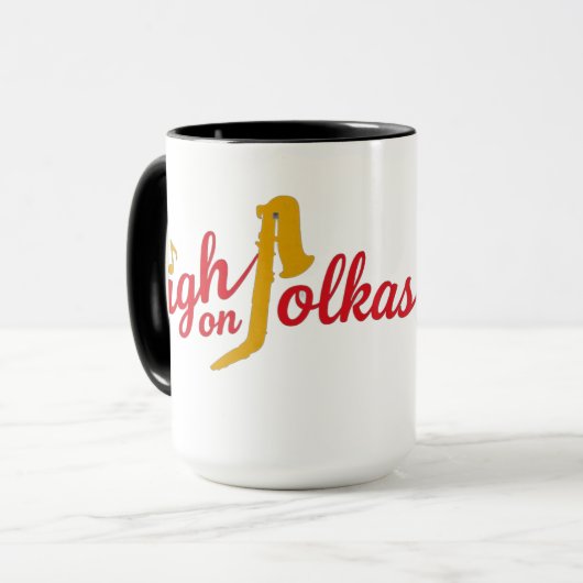 High on Polkas Logo Mug Mok (Voorkant links)