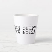 High Output Low Noise Tall Latte Mug Mok (Voorkant)