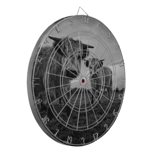 High Park Koe Mono Dartbord (Voorkant Links)