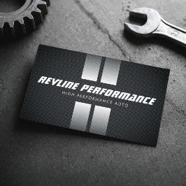 High Performance Auto Racing Strepen Zwart Visitekaartje