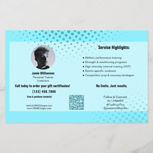 High Performance Gift Certificate Promotion Flyer (Achterkant)