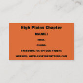 High Plains Chapter - Visitekaartjes 2 (Achterkant)