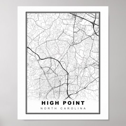 High Point Map Poster (Voorkant)