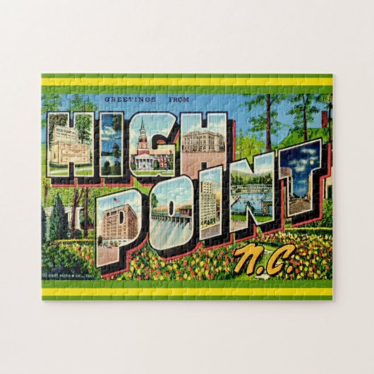 High Point NC 11x14 ansichtkaart Legpuzzel (Horizontaal)