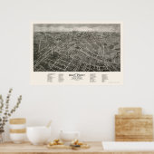 High Point, NC Panoramic Map - 1913 Poster (Keuken)