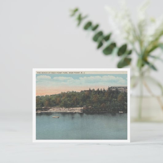 High Point NJ, het strand, High Point Park jaren 1 Briefkaart (Staand voorkant)