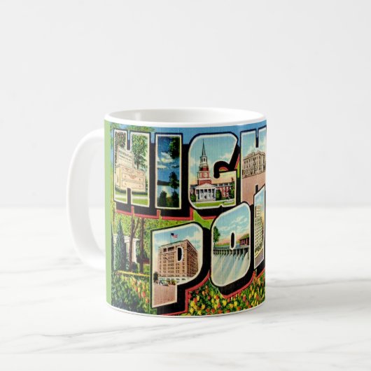 High Point North Carolina ansichtkaart Koffiemok (Voorkant links)